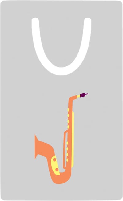 Hacebo® - Saxofoon metalen boekenlegger - Muziek - Muzikanten - Instrument - blaasinstrument - muzikanten Bladwijzer boekenleggers - 7.6 cm x 5cm