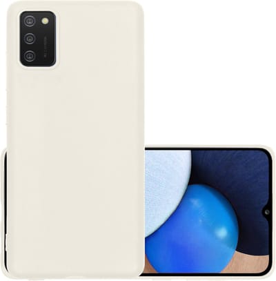 Hoesje - Geschikt voor Samsung Galaxy A02s - Sterk & Shockproof - Hoes Cover - Siliconen Case - Wit