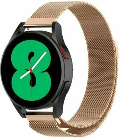 By Qubix - 20mm - Milanese bandje - Champagne goud - Geschikt voor Huawei watch GT 2 (42mm) - Huawei watch GT 3 (42mm) - Huawei watch GT 3 Pro (43mm)
