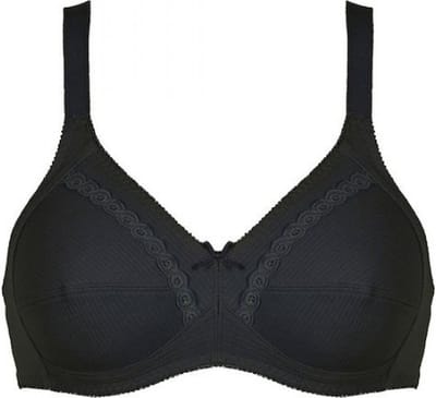 Naturana katoenen soft BH zonder beugels 75D zwart
