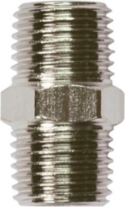 Stanley Koppeling 2 x 1/4 inch mannelijk buitendraad, geschikt voor persluchtsystemen, leidingen en luchtaansluitingen, verbinding voor 1/4" binnendraad vrouwelijk, staal
