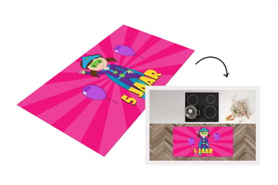 Keukenloper - Loper keuken - Verjaardag Jaar - Ballonnen - 120x60 cm - Keukenloper vinyl