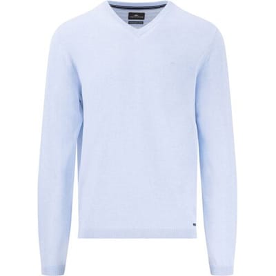 Fynch-Hatton Trui V-Neck Air Cotton Summer Breeze / male