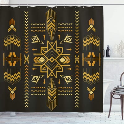 ABAKUHAUS Douchegordijn Geometrisch – Tribal Aztec – 175x240 cm