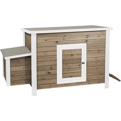 Duvo Betty Cottage Kippenhok - 290x122x116,5 cm - Bruin/Wit