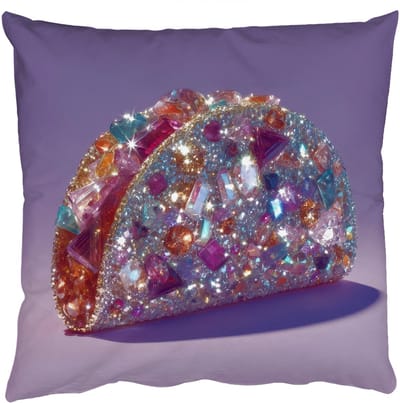 Sierkussens - Kussentjes Woonkamer - 50x50 cm - Edelstenen - Glitters - Paars - Kleurrijk