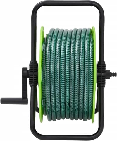 Tuinslanghaspel - Slangenhouder - Tuinonderhoud - Vrijstaand ontwerp - 50 meter slang - Groen