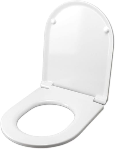 Toiletbril voor CIELO ENJOY THERMOINDUENTE - Wit met Roestvrijstalen Scharnieren - Normale of Softclose Afsluiting