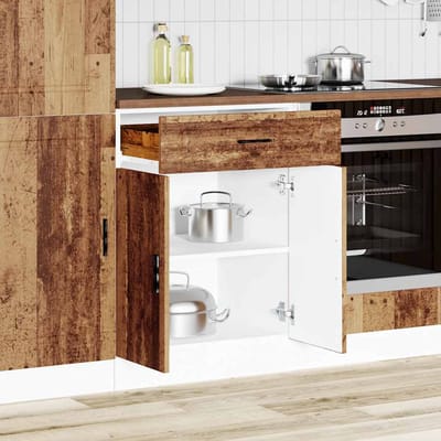 vidaXL - Onderkast - "Porto" - bewerkt - hout - oud - houtkleurig