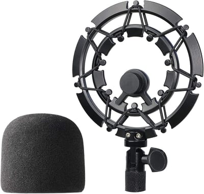 Shock Mount voor Blue Yeti Microfoon met Microfoonhoes en Popfilter voor Geluiddemping en Vibration Reductie