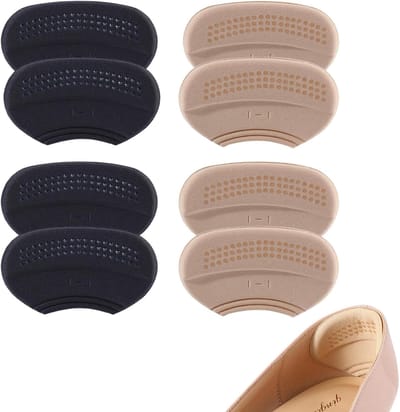 Hielbeschermers - hielzooltjes - hielkussen - 3 mm en 6 mm zelfklevende hielbescherming - voor schoenen - vullingen voor te grote schoenen - hielkussens tegen blaren en wrijving - voor vrouwen en mannen - 4 paar