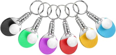 Tafeltennis Sleutelhanger - Sport Hanger - Tas Decoratie - Uniek Racket Ontwerp - 6.5 cm Lengte - Meerdere Kleuren
