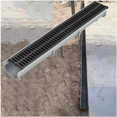 Afvoergootsysteem - Drainagegoot Buiten - Water Afvoeren - Hoge Belastbaarheid - 100 cm - Grijs