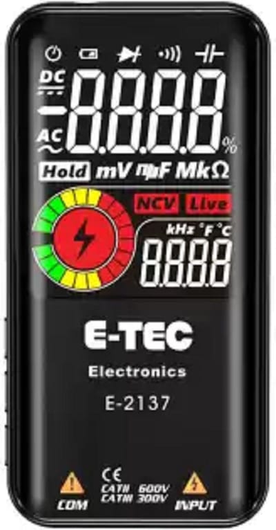 Automatische digitale multimeter incl. testpunten, rood-zwart-Stevige multimeter met basis meetfuncties