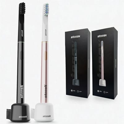 Stooox - X1 - Sonische Tandenborstel - Perfect Duo - Set van 2 - Elektrische Tandenborstel - Design - Aluminium