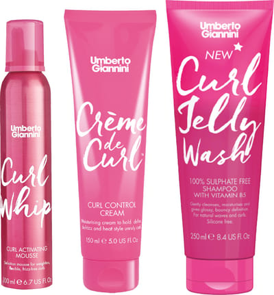 Umberto Giannini Curl Geschenkset – Voor Krullend Haar – Shampoo, Mousse & Leave-In Crème – Vegan, Dierproefvrij & Geformuleerd voor Krullen