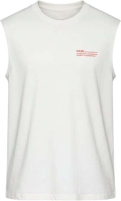 OMBRE Tanktop - Loose Fit - Katoen - Mouwloos Wit S
