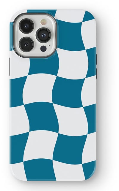Checkered Warp Hoesje geschikt voor iPhone 13 Pro Max | Geschikt Voor Mag | Uniek Design Hoesje | Beschermhoes geschikt voor iPhone 13 Pro Max Frozen Motion