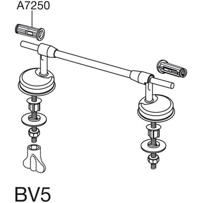 Pressalit special hinge BV5 universal for toilet seat without cover BV5999