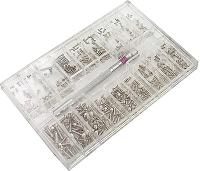 500 Stuks Microschroeven Set met Mini Schroevendraaier voor Bril en Kleine Voorwerpen