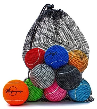 Tennisballen - Trainingsballen Oefenballen - Sporten en Spelen - Duurzaam Vilt Materiaal - 12 Stuks - Veelkleurig