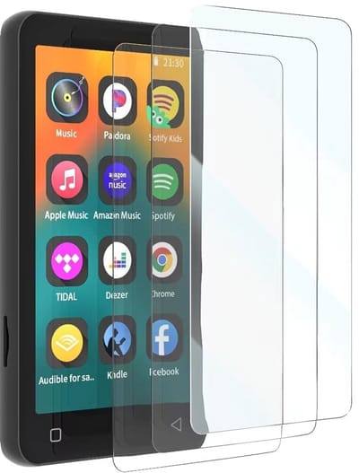 Allecto - Screenprotector - gehard glas - krasbestendig - transparant - luchtbelvrij - eenvoudig te installeren - geschikt voor G1 MP3-speler