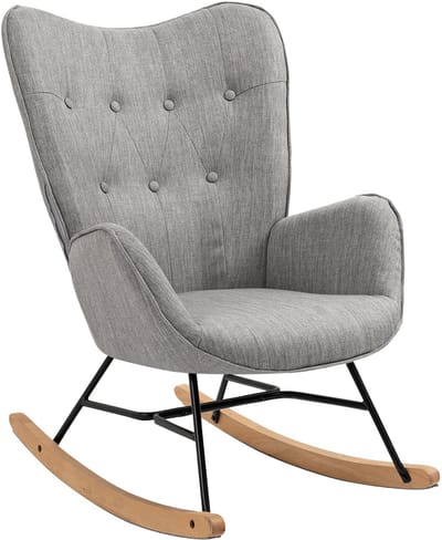 MEUBLES COSY Schommelstoel-66x84x97cm-Schommelstoelen babykamer - Relaxstoel - Fauteuil - Voedingsstoel - Met kussen -in Moderne Look-Microfiber Stof