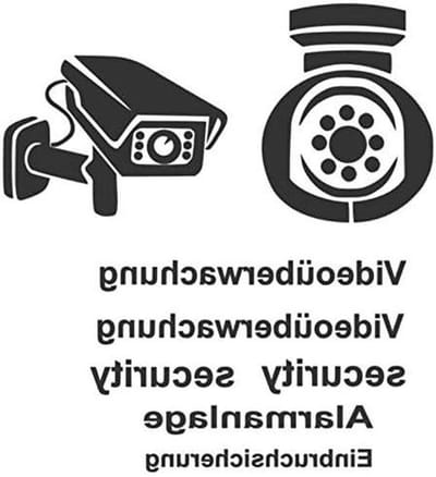 Alarminstallatie stickers - Bewaking camera - Beveiliging woning - Weerbestendige folie - Zie afbeelding - Kleurkeuze