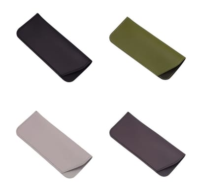 Set van 4 Opbergetuis voor brillen — 175 mm x 75 mm — Opbergzakjes — Brillenkokers — Eenvoudige, draagbare en stofvrije etuis — Brillenhoesjes — Beschermhoesjes en -kokers voor zonnebrillen — Opbergzakken voor brillen — Beschermkokers voor brillen