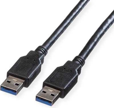 ROLINE USB 3.2 Gen 1 kabel, type A-A, zwart, 3 m