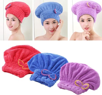 Microvezel Haar Drogen - Haar Turban - Haar Snel Drogen - Ultra Absorberend - 3 Stuks - Diverse Kleuren