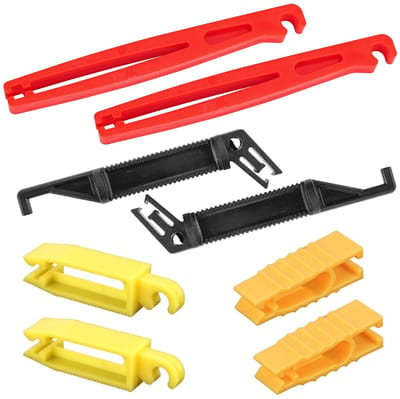 Dailygoods- Zekeringtrekker Set van 8 - Kunststof Zekeringtrekkers - 4 Maten - Voor Auto/Motorfiets/Vrachtwagen - Kleur: Rood/Zwart/Oranje/Geel - Handig voor Vervangen van Zekeringen - Zekeringstrekker