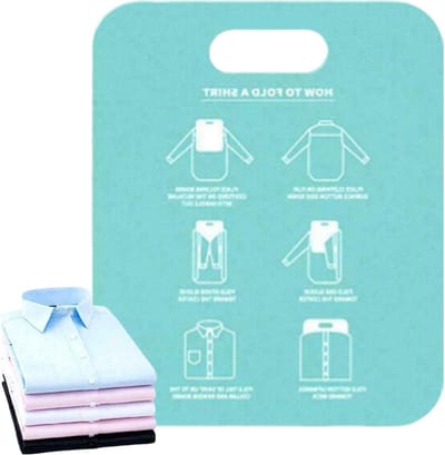 Kledingvouwer - Vouwplank - Kleding Organiseren - Duurzaam Materiaal - 30 cm - Helder Cyaan