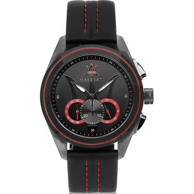 Montre chronographe Maserati R8871612023 Traguardo pour homme avec cadran noir 45 noir