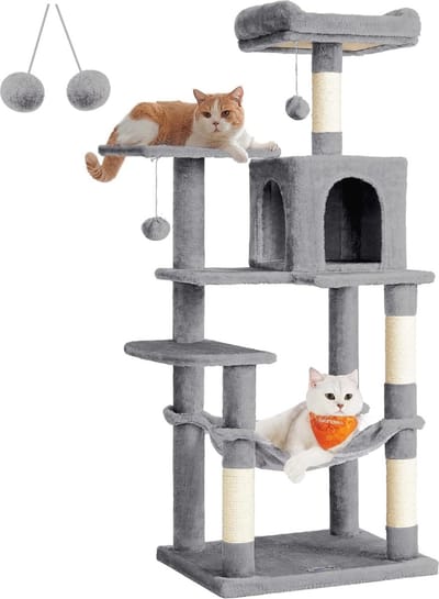 FEANDREA® Krabpaal - Krabpaal Voor Katten - Kattenpaal - Kattenboom - Kattenmeubel - Krappaal - 143 CM
