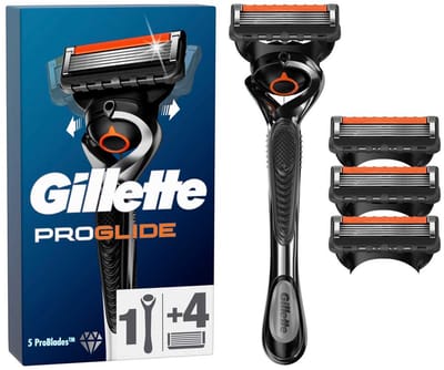 Gillette Fusion Proglide Handmatig Scheermes + 4 Reservemesjes Zilver Man