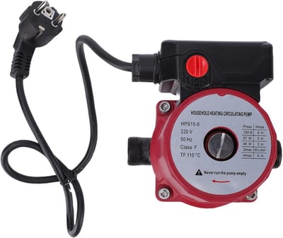 Circulatiepomp Warm Water - Verwarmingspomp Huishouden - Efficiënte Watercirculatie - 3 Snelheden Instelbaar - 65L/min 6m Opvoerhoogte