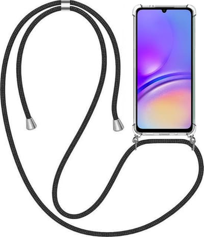 Telefoonhoesje Geschikt voor Samsung Galaxy A05 met Koord en Stootrand - TPU Backcover Shockproof met Lanyard - Smartphonica geschikt voor Samsung Galaxy A05