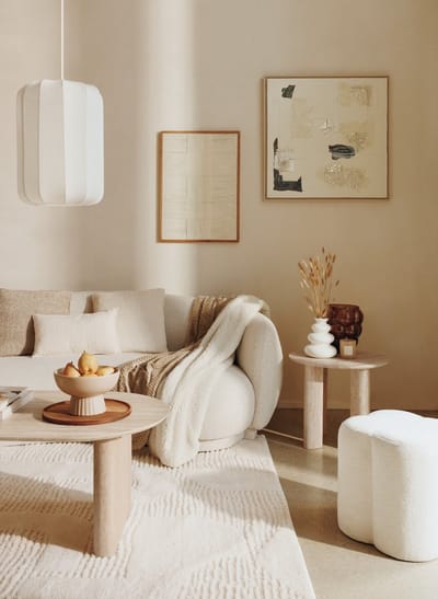Atmosphera Anaya Bijzettafel - Ø44xH51cm - Beige