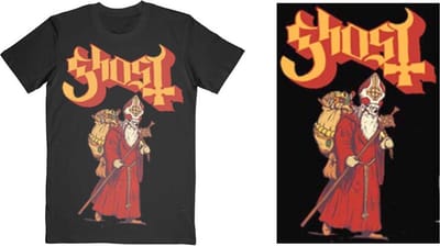 Ghost - Greetings From Papa Noel Heren Tshirt - S - Zwart