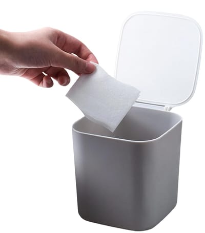 VHV - Mini Prullenbak Bureau - Kleine Bureauprullenbak van Kunststof - Grijs - Voor Papier, Kaptafel en Werkplek