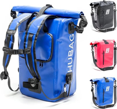4-in-1 Fietstas - Multifunctionele Tas - Veilig Fietsen - IPX6 Waterdicht - 25 Liter - Blauw