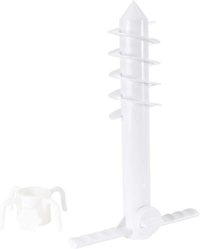 Strandparaplu Grondankers - Paraplu Bevestiging - Zeker Parasol - 5 Spiraalboor - 80x4.8mm - Wit
