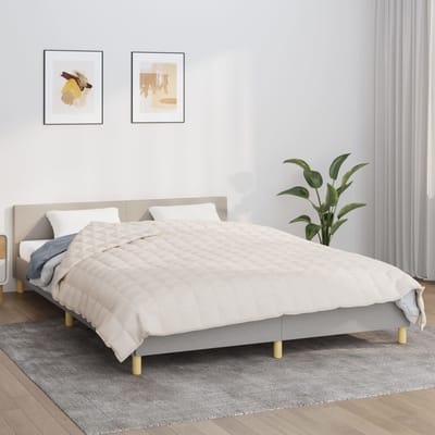 vidaXL - Verzwaringsdeken - 200x220 - cm - 9 - kg - stof - lichtcrèmekleurig