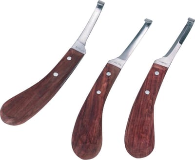 Excellent Hoefmes Sharp - Slijpmes - 21 CM - Rechtshandig - Smal met hout handvat - Mes - Bruin/zilver