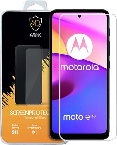 MobyDefend Screenprotector - Geschikt voor Motorola Moto E40 / Moto E30 - Case-Friendly Screensaver - Gehard Glas