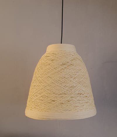 Mica Decorations Davia hanglamp recycling paper , creme 50W-E27 , H28 x D45cm