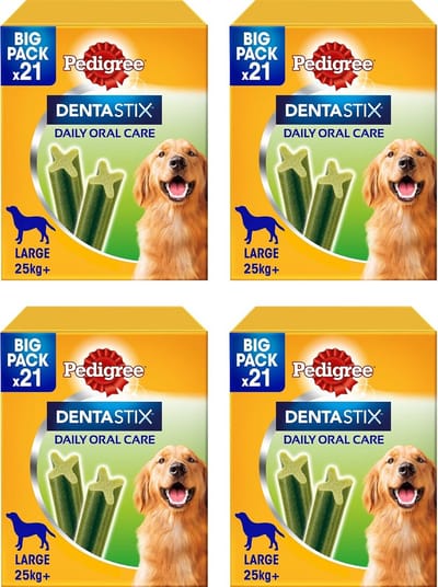 Mondhygiëne Snacks voor Grote Honden - 84 Stuks, Voorkomt Tandsteen en Slechte Adem