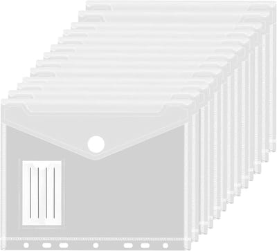 Set van 20 A5 Documentenhoezen, Waterdichte Binders, Transparante Mappen voor Documenten, Archiveringsoplossingen en Labelhoezen voor Efficiënte Documentorganisatie