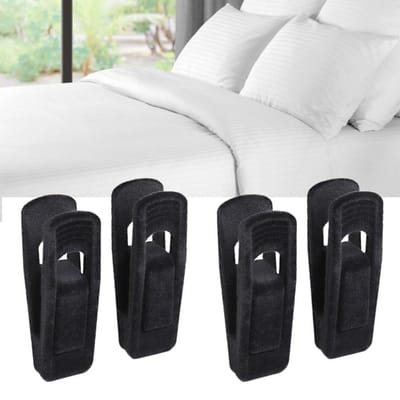 Goodlux dekbedclips - Dekbed klemmen - Dekbed knijpers - 4 stuks - Zwart